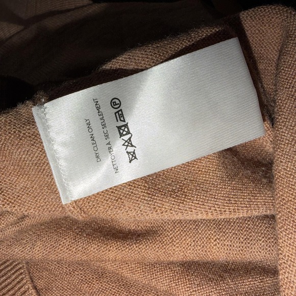 By Anthropologie Sweater Women's XL Brown Merino Wool Short Sleeve Boxy Pullover - Picture 8 of 9